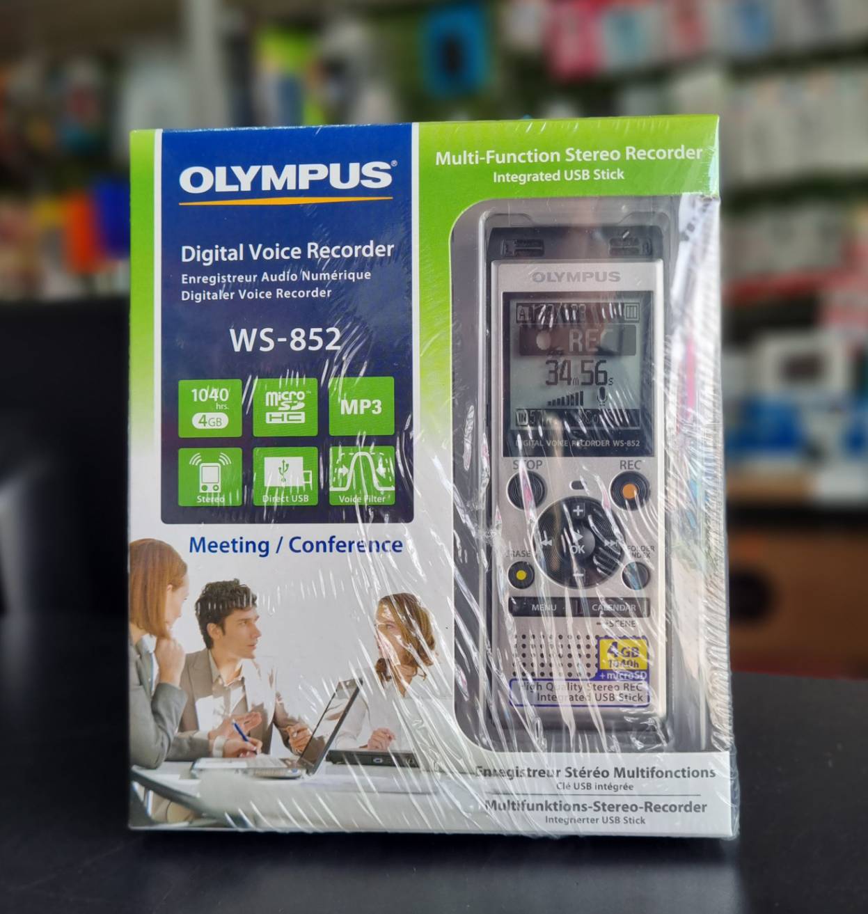 OLYMPUS Voice Recorder WS-852 เครื่องบันทึกเสียง แบบพกพา คุณภาพสูง รับประกันสินค้า 1 ปี (ตกรุ่น)