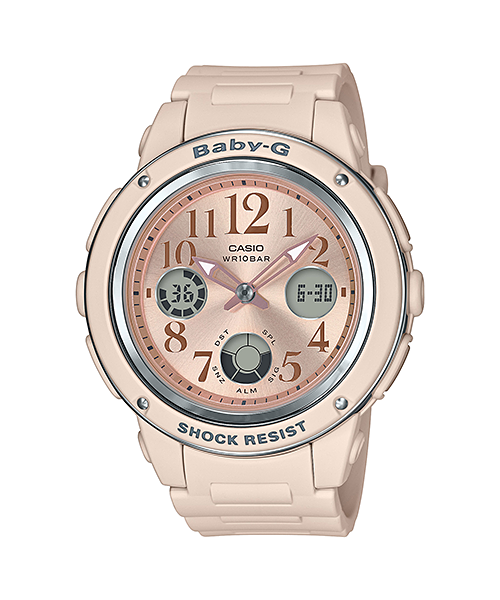 CASIO BABY-G รุ่น BGA-150CP-4BDR สีชมพูเบจ nude สินค้าของเเท้ รับประกันศูนย์ CMG