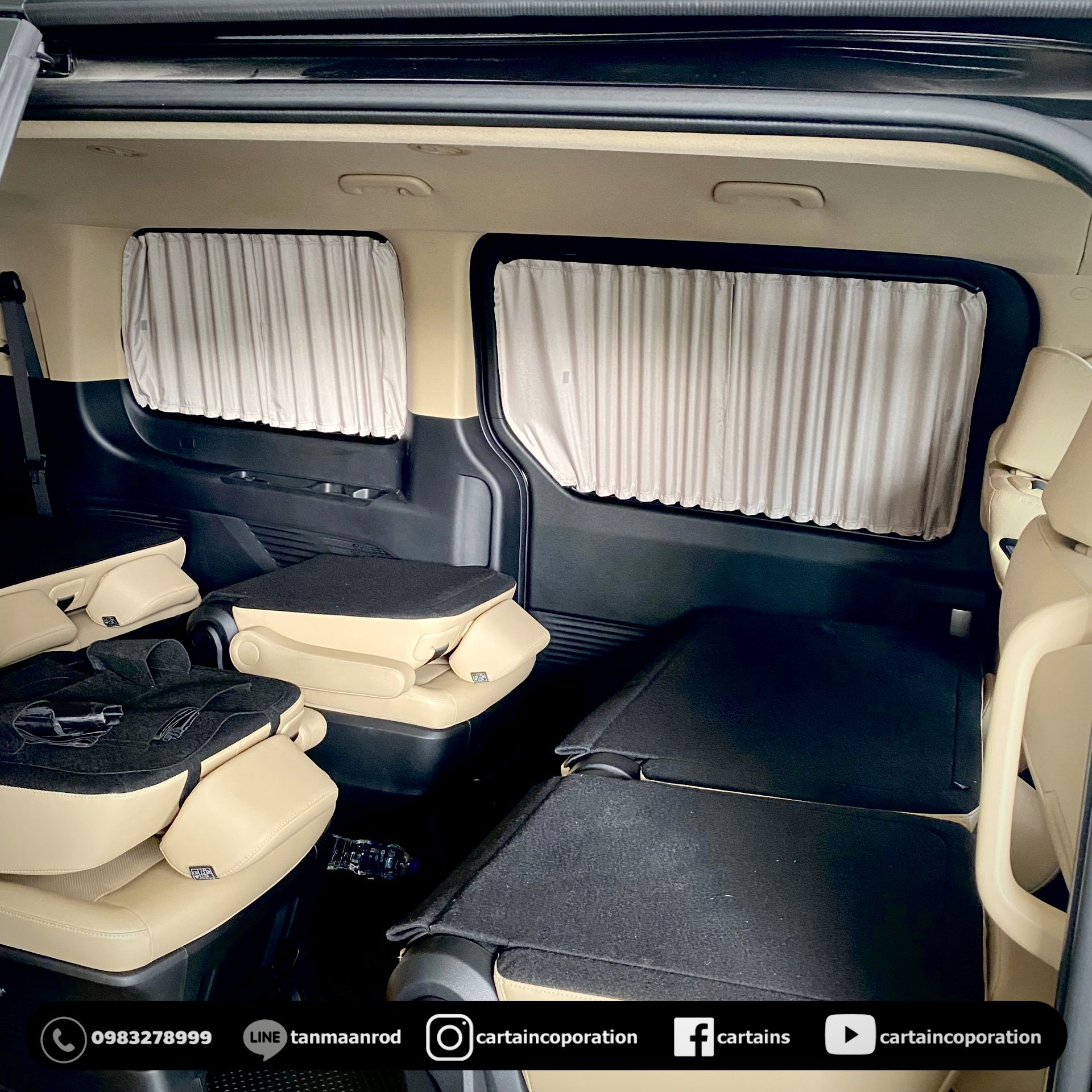 ผ้าม่านรถ staria รุ่นกันไรฝุ่นลดภูมิแพ้