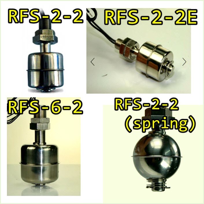 สวิทช์ลูกลอยสเตนเลสติดด้านบน สวิทช์ควบคุมระดับของเหลว MAGNETIC FLOAT LEVEL SENSOR (IMARI) Model : RFS-2-2, Model : RFS-2-2E, Model : RFS-6-2, Model : RFS-2-2 (spring)