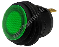 R13-112B8-02 สวิทช์กันน้ำ (Waterproof Switch)สีเขียว/GRN DC 12V 20A