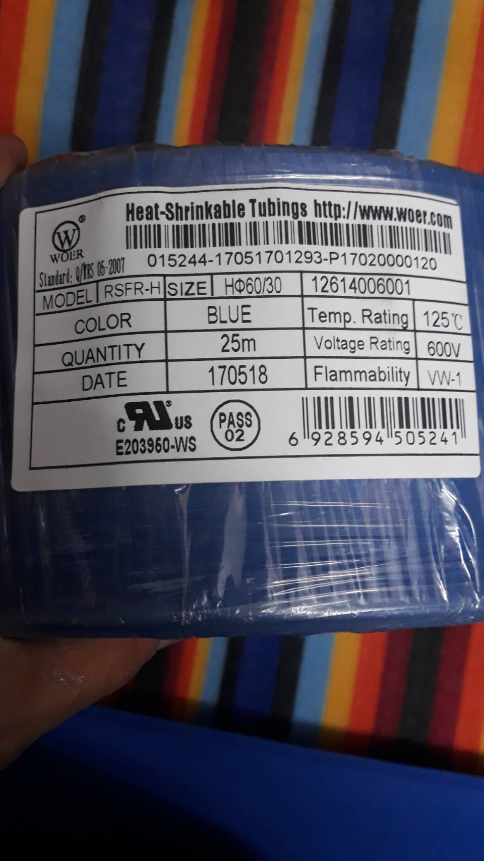 [ 3 เส้น ] HS-017 ท่อหด 17มม Ø17 mm ท่อหดสายไฟ ยาว 1เมตร/เส้น 1meter/pc ท่อหดความร้อน หุ้มสายไฟ หลายขนาด ท่อหด หดได้ 2:1 ท่อหดแบบใช้ความร้อน ท่อหดหุ้มสายไฟ E203950 WOER RSFR-H TUBE 125°C VW-1 H Heat Shrinking Heat Shrink Tube Wrap Wire Cable