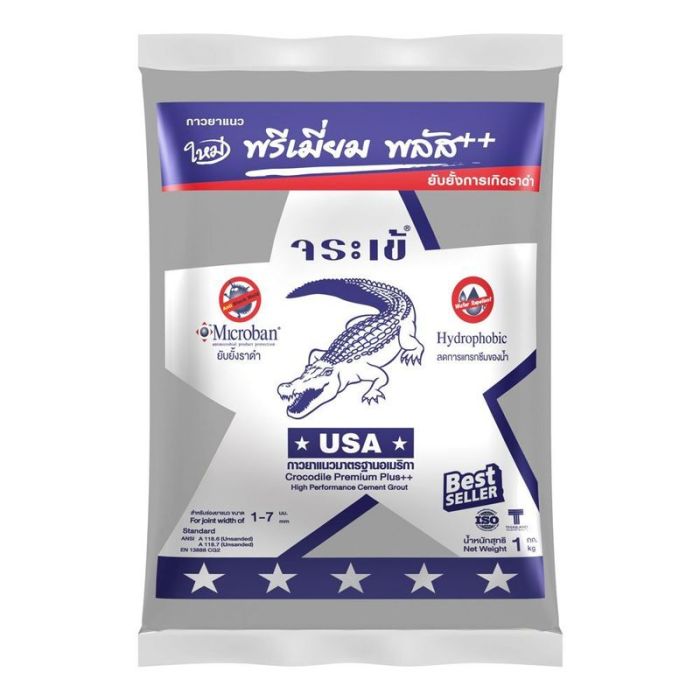 ยาแนวจระเข้เงิน พรีเมี่ยม พลัส สีเทาธรรมชาติ