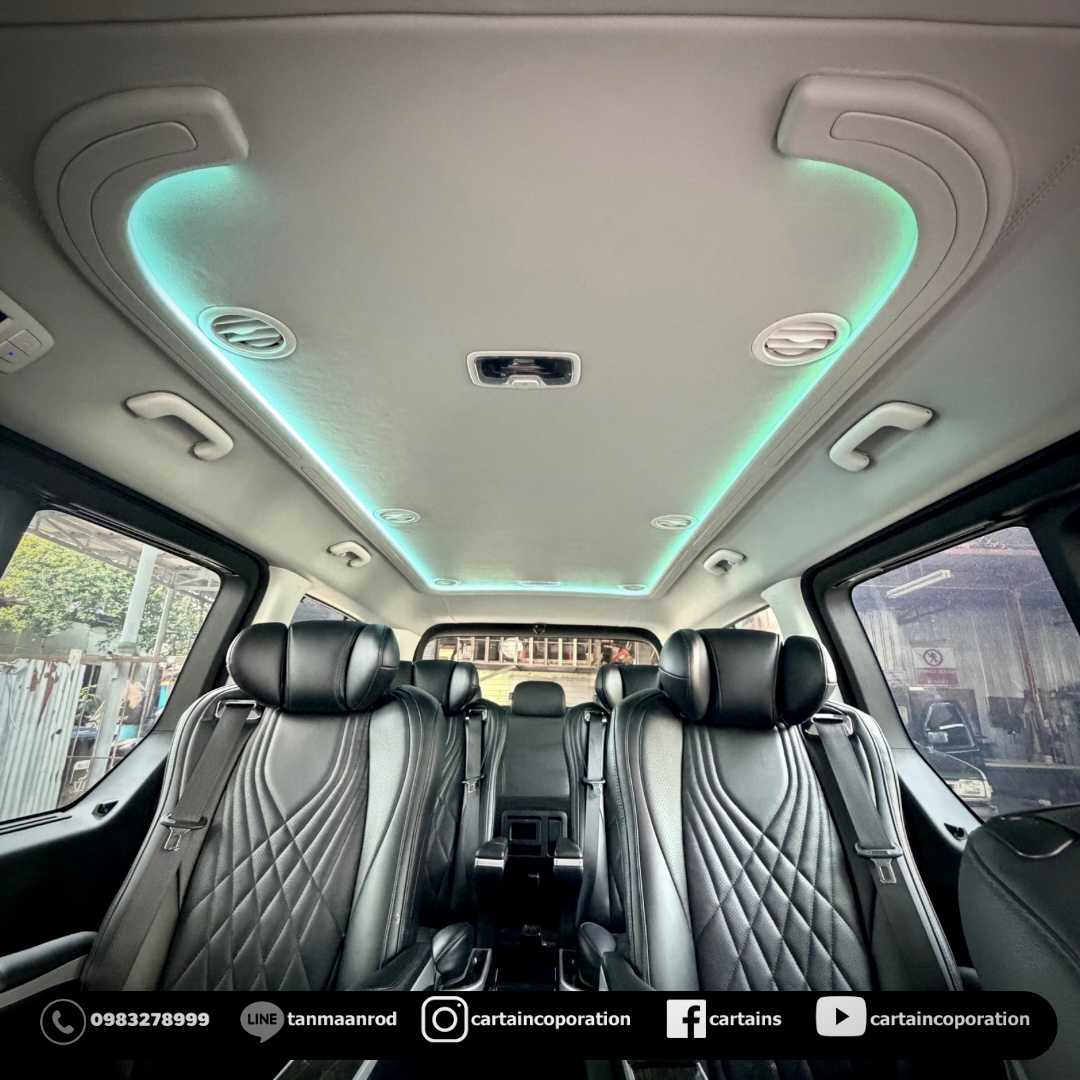 หุ้มหนังหลังคาพร้อมรางไฟ Staria