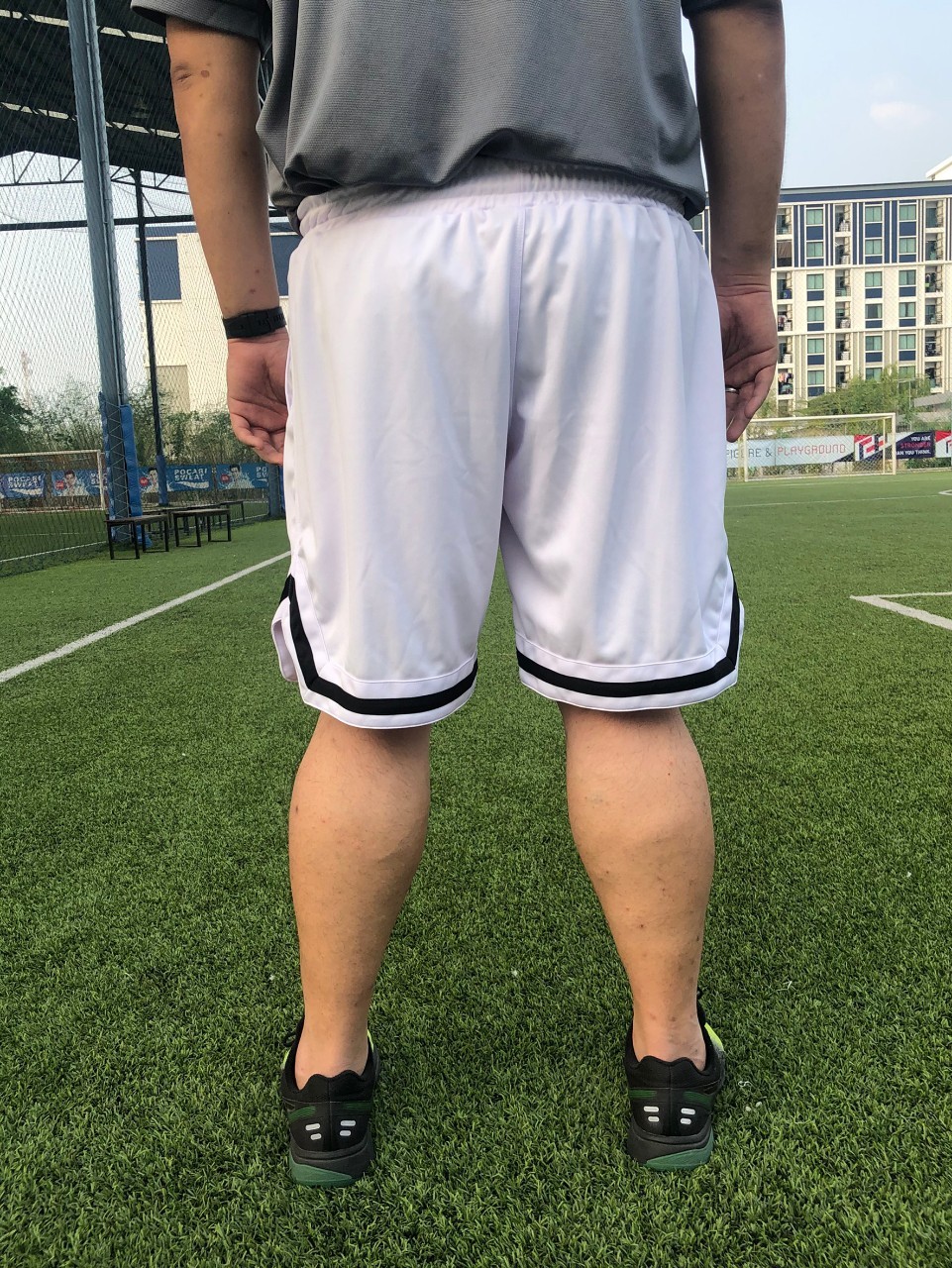 กางเกงวอม Free Size 3ส่วน ผ้าร่ม ใส่ออกกำลังกาย 2XL 3XL 4XL สีขาว