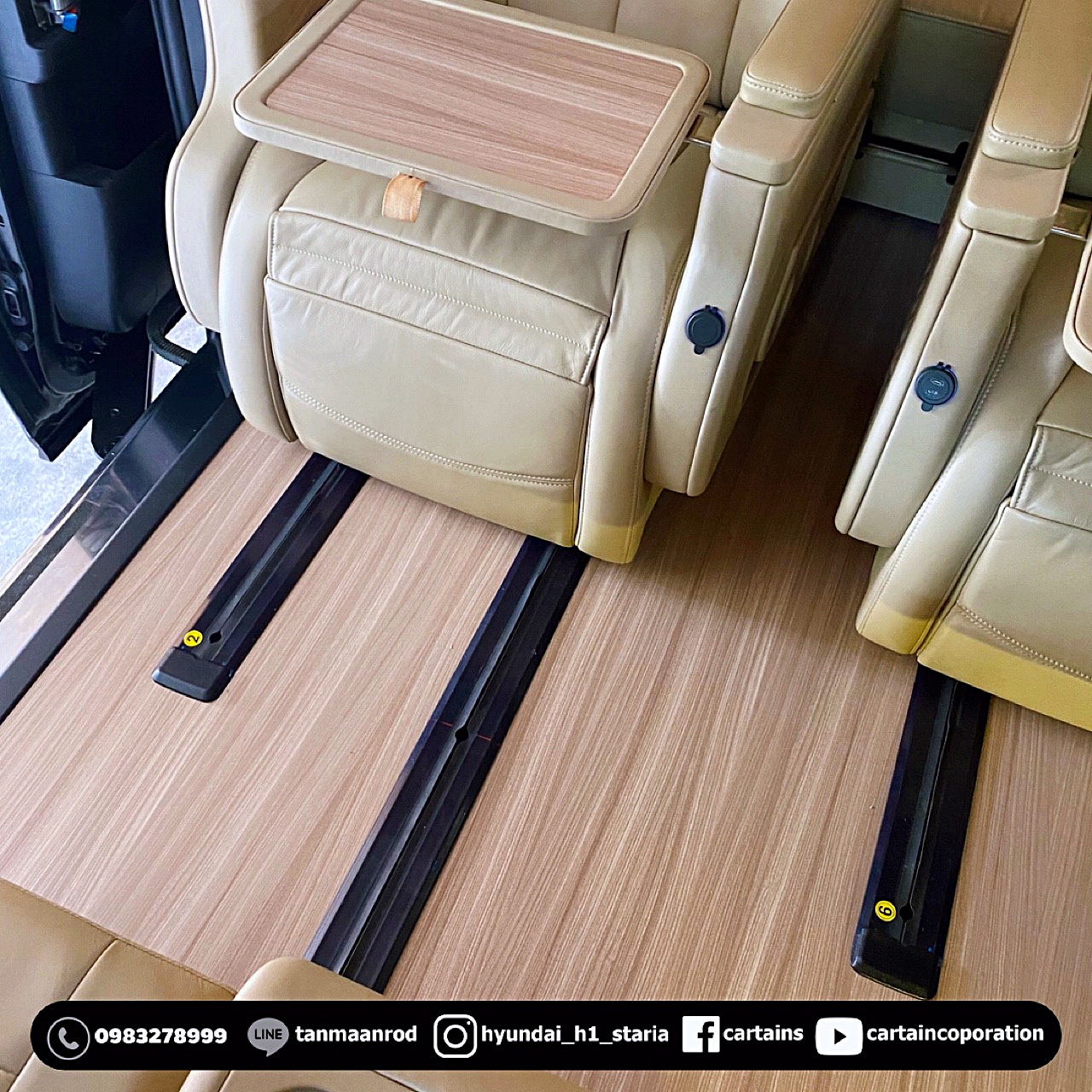 HYUNDAI Staria Premium คุณแบงค์ สุโขทัย [ทั้งคัน เบาะ vip + ปูพื้น + หลังคา + แดมป์ + จอเพดาน + เปลี่ยนสีถายใน] -0004