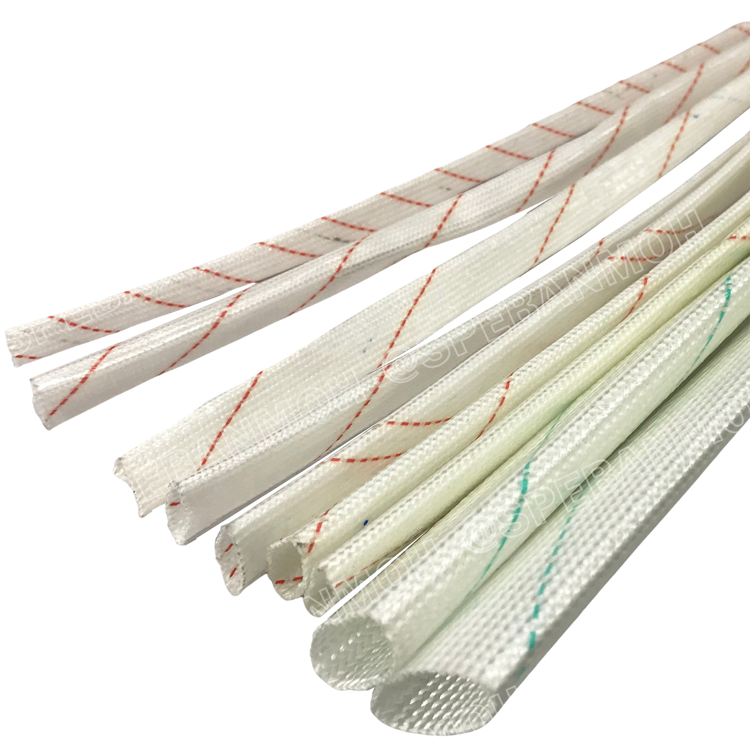 [ 5 เส้น ] FBGT ปลอกทนความร้อน SILICONE FIBERGLASS TUBE ท่อทนความร้อน ปลอกสายใยแก้วทนความร้อนเคลือบซิลิโคน ทนร้อน200°C ปลอกสายทนความร้อน ท่อทนความร้อน ปลอกหุ้มสายไฟ ปลอกหุ้มทองแดง Fiberglass sleeving