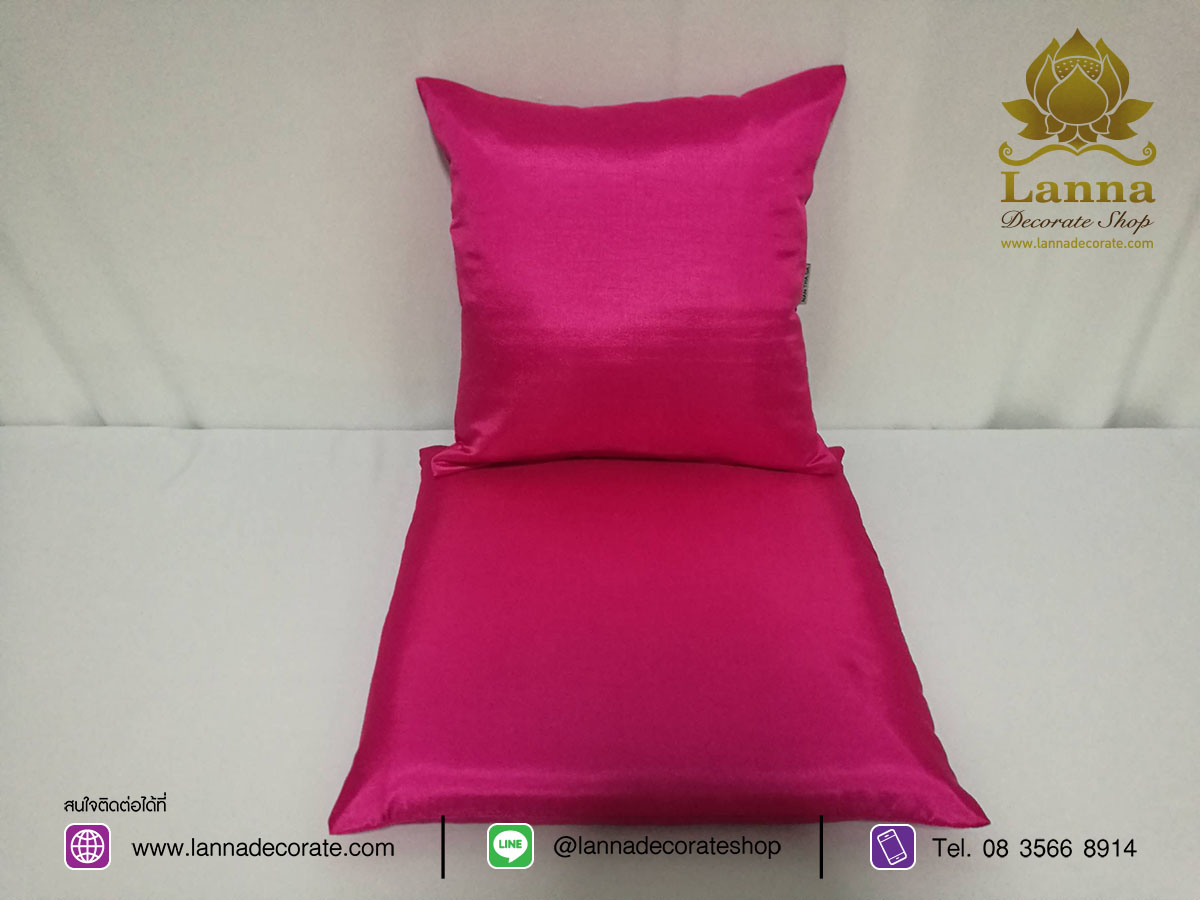 จำหน่ายเบาะรองนั่ง เบาะนั่งผ้าไหมเทียม สีชมพูบานเย็น