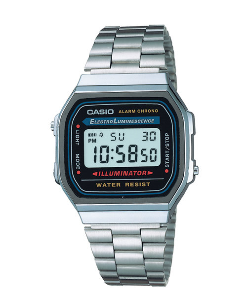 CASIO Standard รุ่น A-168WA-1Q สีเงิน สายเหล็ก สินค้าของเเท้ รับประกันศูนย์ CMG 1 ปี A-168WA-1 A168WA A168