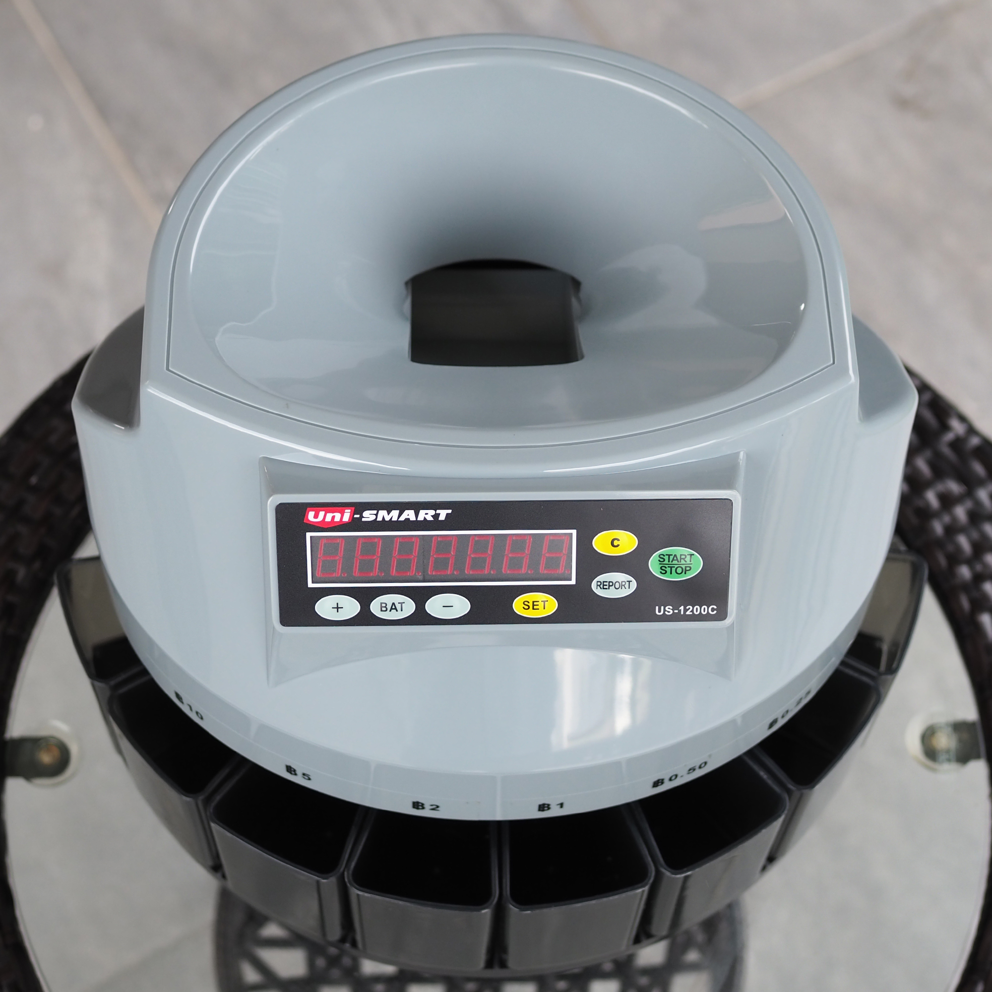 Uni-SMART เครื่องนับเหรียญ คัดแยกเหรียญ Coun counter, Coin sorter รุ่น US-1200C