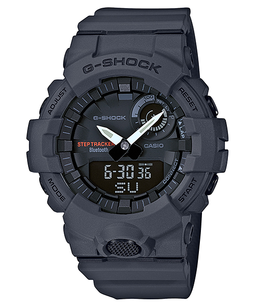 CASIO G-SHOCK รุ่น GBA-800-8ADR สีเทา G-SQUAD สินค้าของเเท้ รับประกันศูนย์ CMG