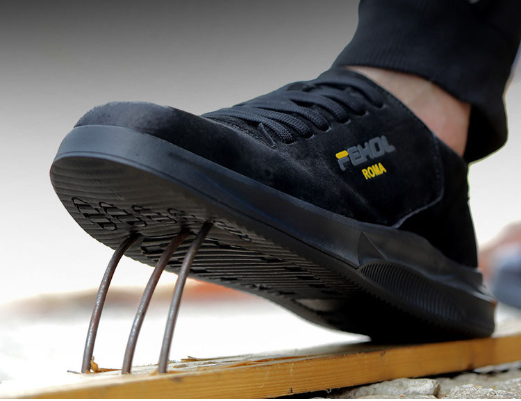 HOT STAR NO.8 รองเท้าเซฟตี้หนังแท้ หัวเหล็ก พื้นเสริมแผ่นเหล็ก พื้นยางกันลื่น