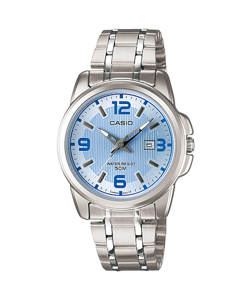 CASIO Standard รุ่น LTP-1314D-2AVDF สีเงิน หน้าปัดฟ้า สายสแตนเลส สินค้าของเเท้ รับประกันศูนย์ CMG