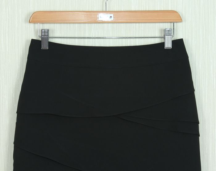 กระโปรงแฟชั่น&ทำงาน กระโปรงทรงสอบ ผ้าไหมอิตาลีสีดำ / SK-258