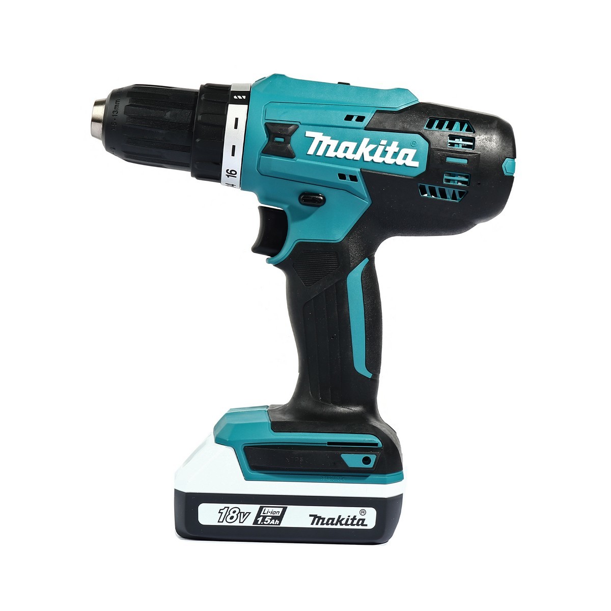 MAKITA สว่านไขควงไร้สาย 18V. 1/2 นิ้ว รุ่น DF488D005 แบต 1.5Ah.x2 พร้อมแท่นชาร์จ + อุปกรณ์เสริม 74 ชิ้น