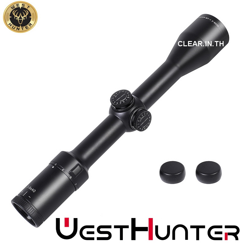 กล้องติดปืน WEST HUNTER WT-1 3-9X40 scope สินค้าแท้ รับประกัน 1 ปี