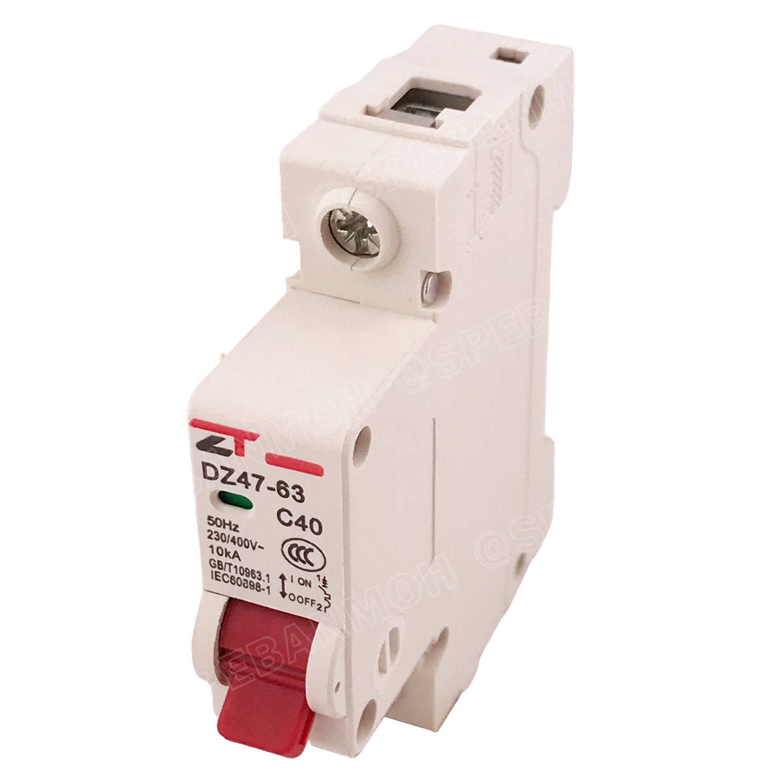 DZ47-63-1P 40A เบรกเกอร์ ลูกย่อย ยึดรางปีกนก 1P 40A AC Circuit Breaker เบรกเกอร์ตัดไฟเกิน 1โพล 40แอมป์ คัดเอาท์ ป้องกันกระแสเกิน Overload ป้องกันการลัดวงจร Short circuit เบรกเกอร์ตัดไฟ เบรกเกอร์ลูกย่อย Ac Circuit Breaker ไฟบ้าน 230V/400V AC มินิเซอกิตเบรก