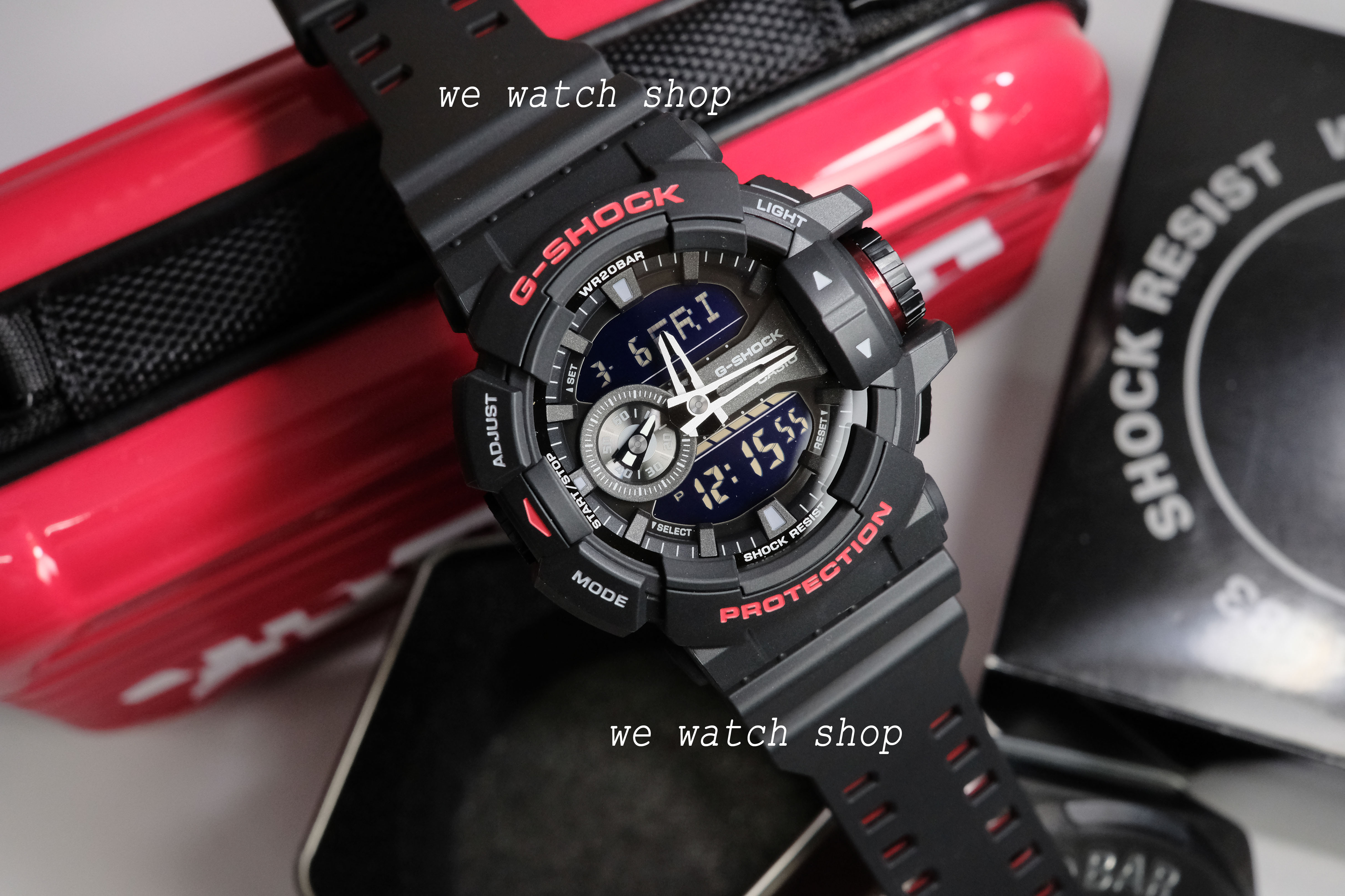◎美品、G-SHOCK ブラック＆レッド アナデジ GA-400HR-1ADR CASIO G 