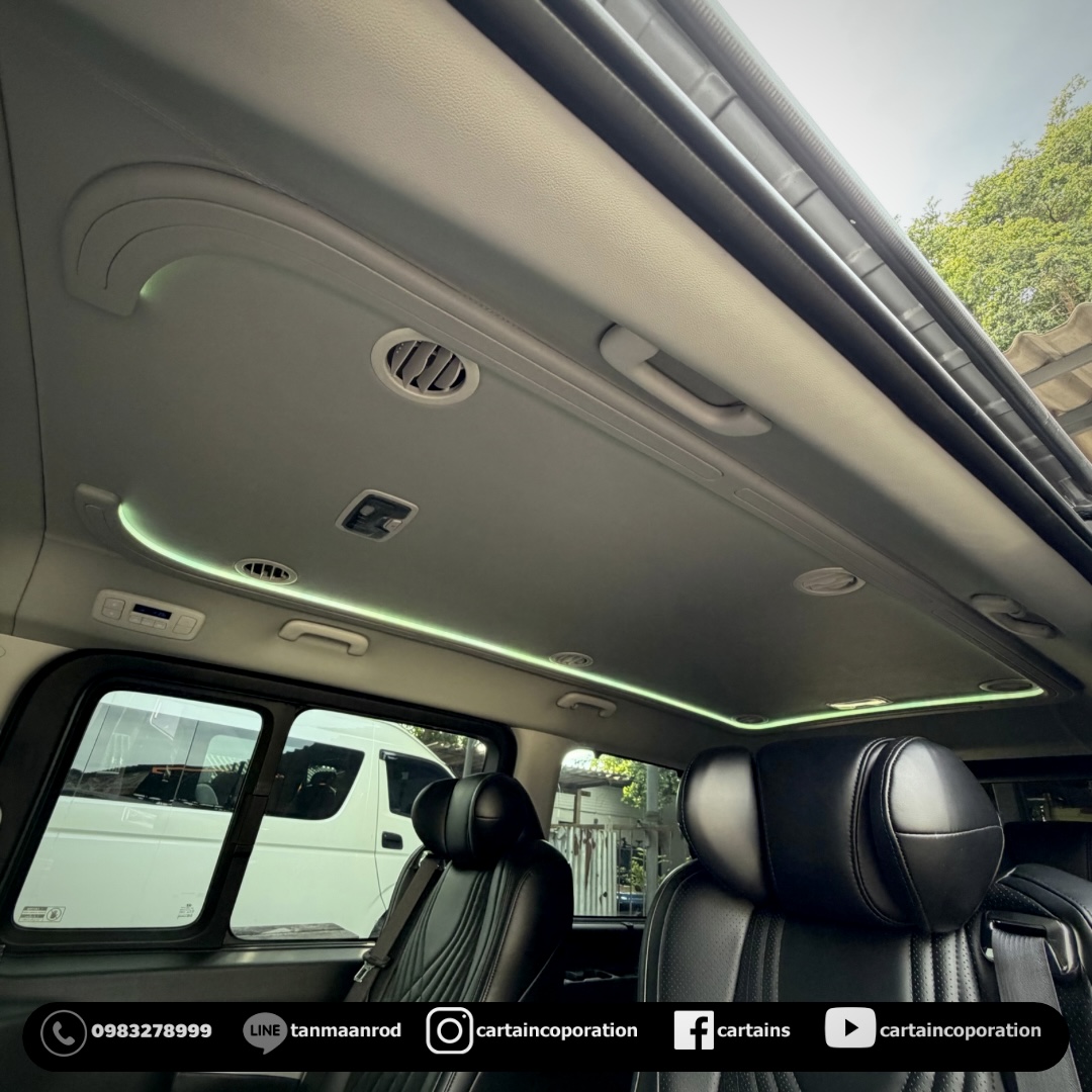 หุ้มหนังหลังคาพร้อมรางไฟ Staria