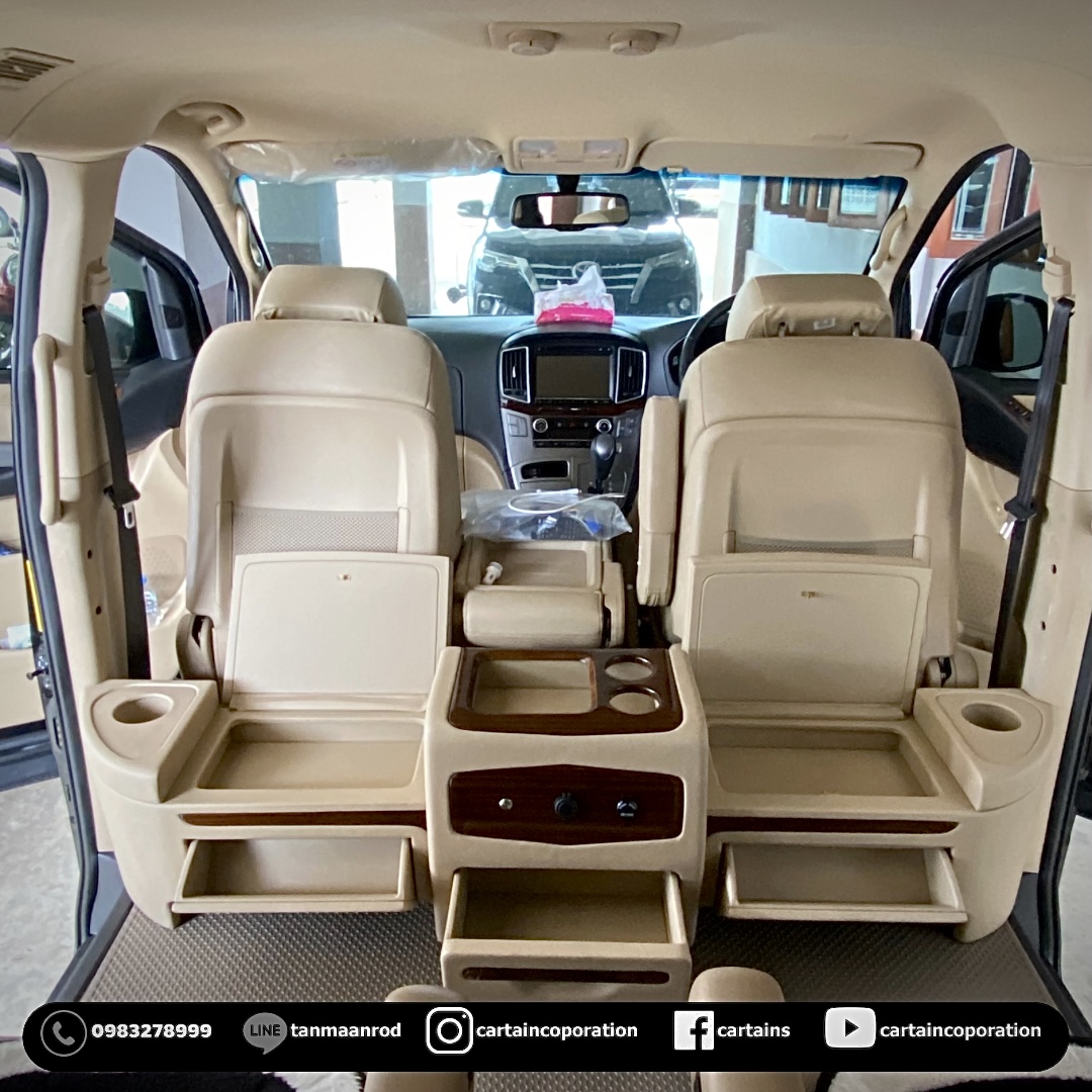 Hyundai Starex เอาคอนโซลเดิมออก ติดตั้งคอนโซลเตี้ย คนขับปรับเอนได้มากขึ้น นั่งสบายขึ้น
