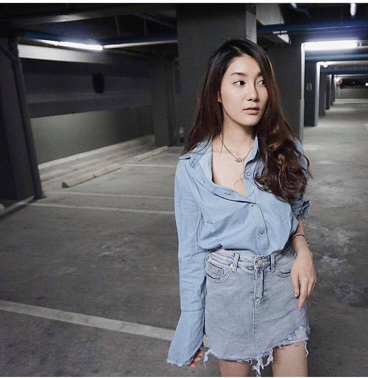 กระโปรงยีนส์สั้น งานเกาหลี Chicc Denim