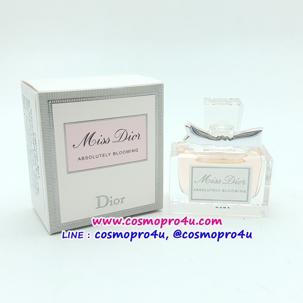 น้ำหอมผู้หญิง Miss Dior Absolutely Blooming EDP 5ml (ชนิดแต้ม ขนาดมินิ) น้ำหอม มิส ดิออร์ แอ๊บโซลูทลี่ บลูมมิ่ง