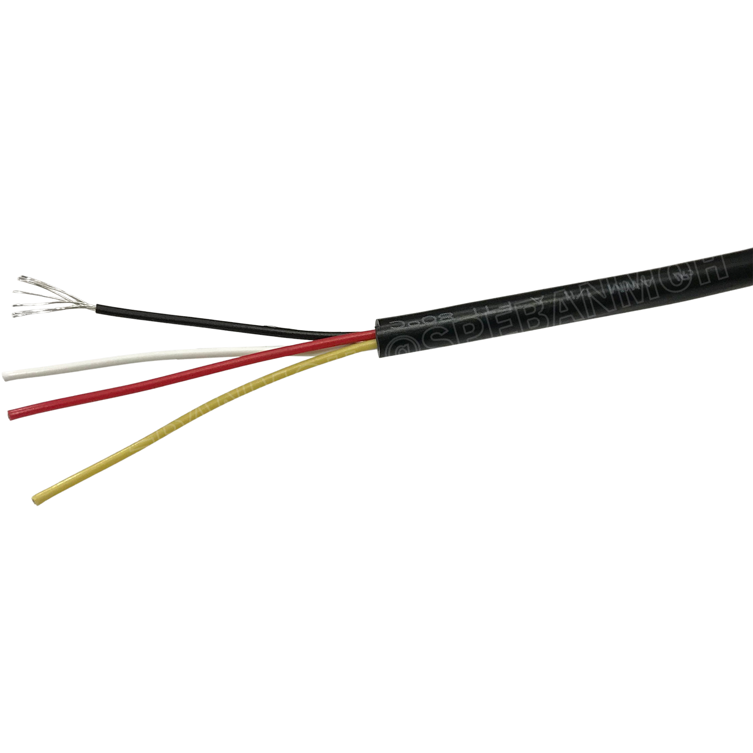 [ 100เมตร ] TW-2464-24AWG-4C สายมัลติคอร์ 4 คอร์ ขนาด 24AWG 4C x 24AWG UL2464 300V 80°C AWG24 เบอร์ 24 สาย 4 ไส้ สายฝอย 4 แกน สีเงิน Multicore Cable 4C Computer Cable TCU Tinned Stranded Copper AWM 2464 24AWG VW-1 80°C 300V E150612 Thai Wonderful FT1