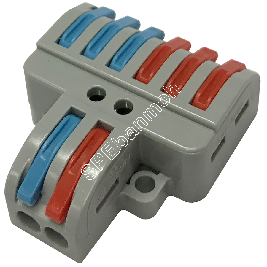LT-623 ตัวแยกสาย 3 ช่อง 2ชุด เทอร์มินอลรวมสาย เทอร์มินิล แยกสาย เต๋าแยกสาย ตัวแยกสายไฟ เทอมินิลแยกสาย ตัวแยกสายไฟ ตัวรวมสายไฟ Universal Wiring Electrical Splitter Cable Connectors Quick Wire Connector Push-in Conductor Terminal Block