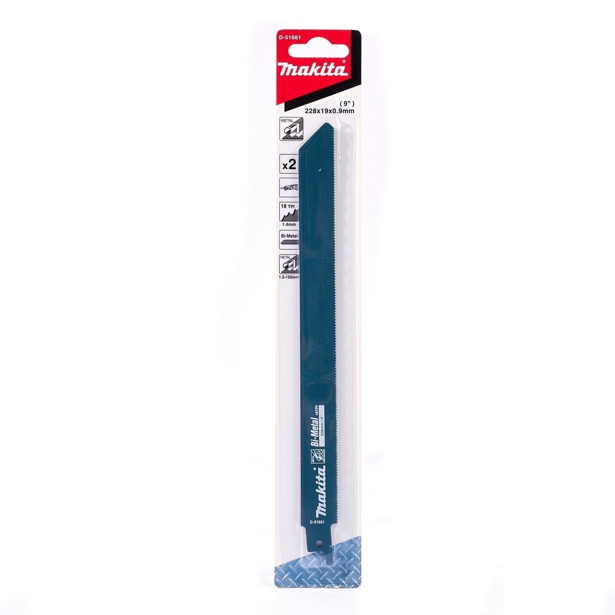 MAKITA D-51661 ใบเลื่อยชัก 18ฟัน ยาว225 มม. BIM