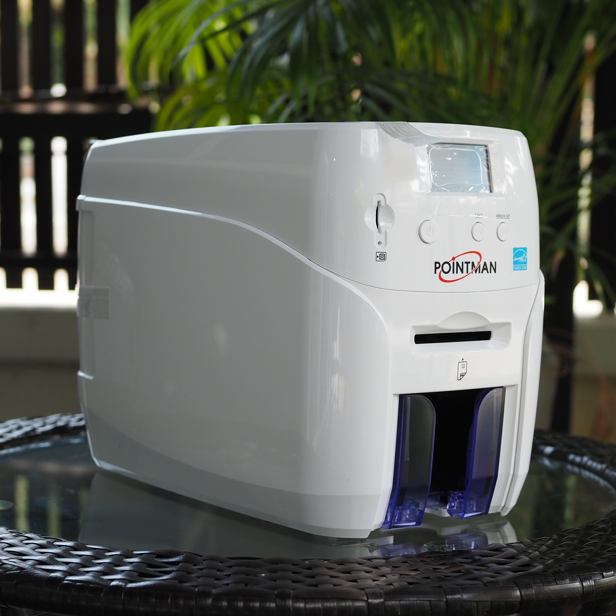 Pointman เครื่องพิมพ์บัตรพลาสติก เครื่องพิมพ์บัตรพนักงาน บัตรข้าราชการ บัตรประจำตัว บัตรนักเรียน Card printer Nuvia N20 Dual พิมพ์สองด้านอัตโนมัติ