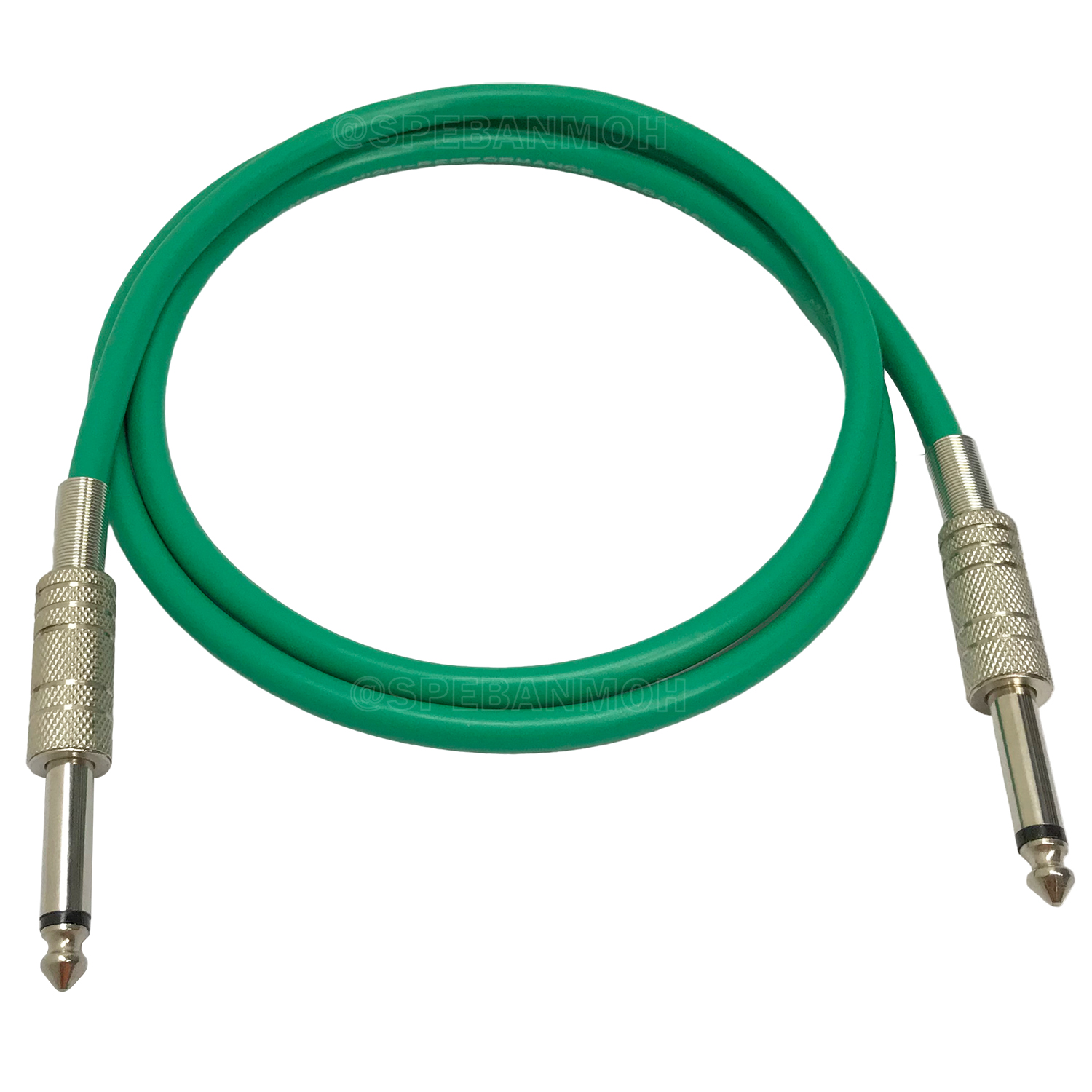 [ 1เส้น ] SSF-MIC-115-GRN สายสัญญาณ 6.35mm สีเขียว Green 2ทาง Phone Mono TO Phone Mono 1ออก1 สำเร็จรูป Cable Assembly สายเครื่องเสียง ซับ โมโน Audio Mono Cable แจ็คสายสัญญาณเสียง สําหรับโฮมเธียเตอร์ DVD TV ลําโพงคอมพิวเตอร์ ปลั๊กไมค์ โมโน 1/4 Mono Phone