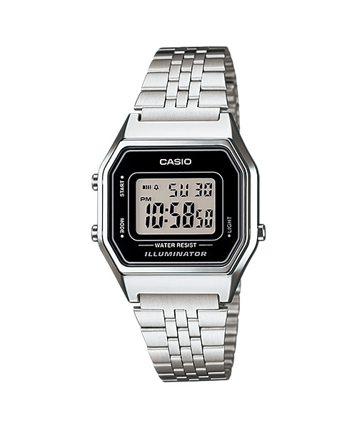 CASIO Standard รุ่น LA680WA-1DF สีเงิน สายสแตนเลส สินค้าของเเท้ รับประกันศูนย์ CMG