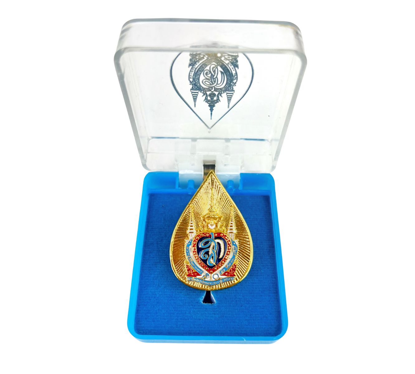 เข็มติดหน้าอก พระราชินี สก. (ร.9) เข็มที่ละลึก 90 พรรษา แบบเข็มกลัด / แม่เหล็ก พร้อมกล่อง