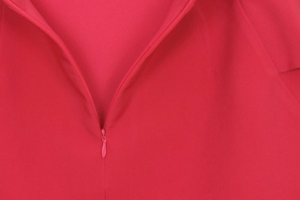 SK-276 กระโปรงแฟชั่น&ทำงาน ทรงสอบ ผ้าไหมอิตาลีสีชมพูบานเย็น หน้ากระโปรงจับจีบระบาย