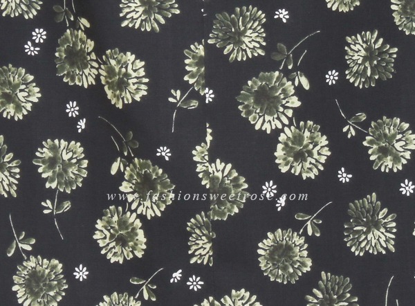 SK-412 กระโปรงทรงเอ ผ้าคอตต้อนญี่ปุ่นพิมพ์ลายดอกไม้ Daisy