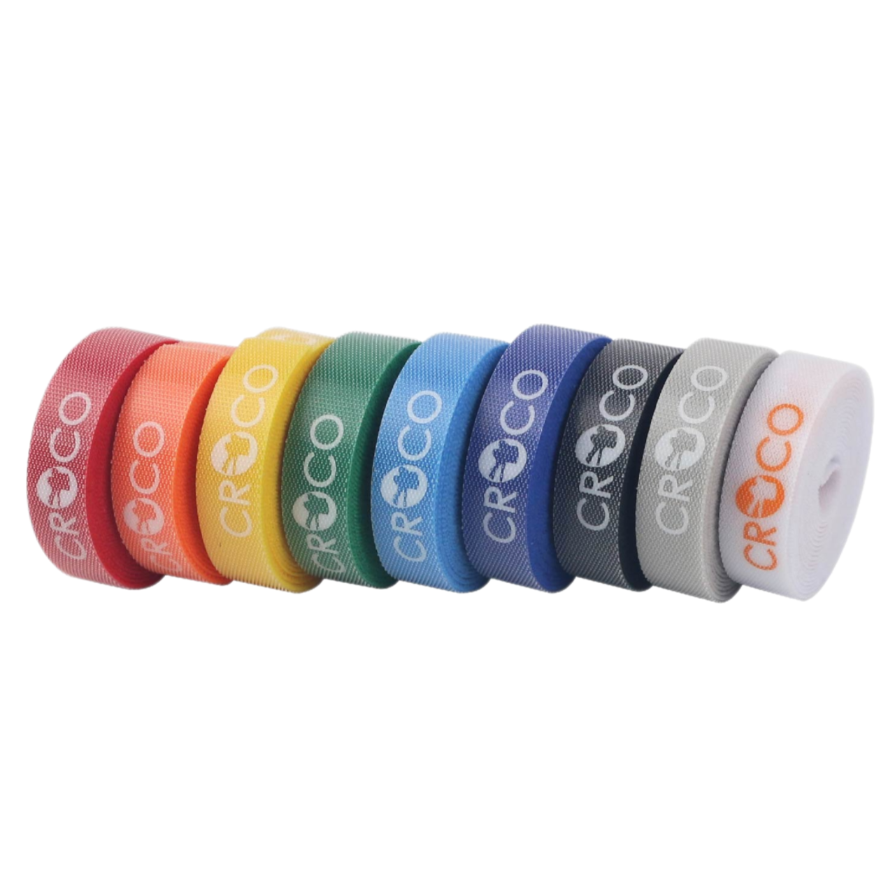 สายรัดหนามเตย แบบมีรอยปรุ ตีนตุ๊กแก Velcro Straps ขนาด 15มม. x 2ม. Croco คร็อคโค่
