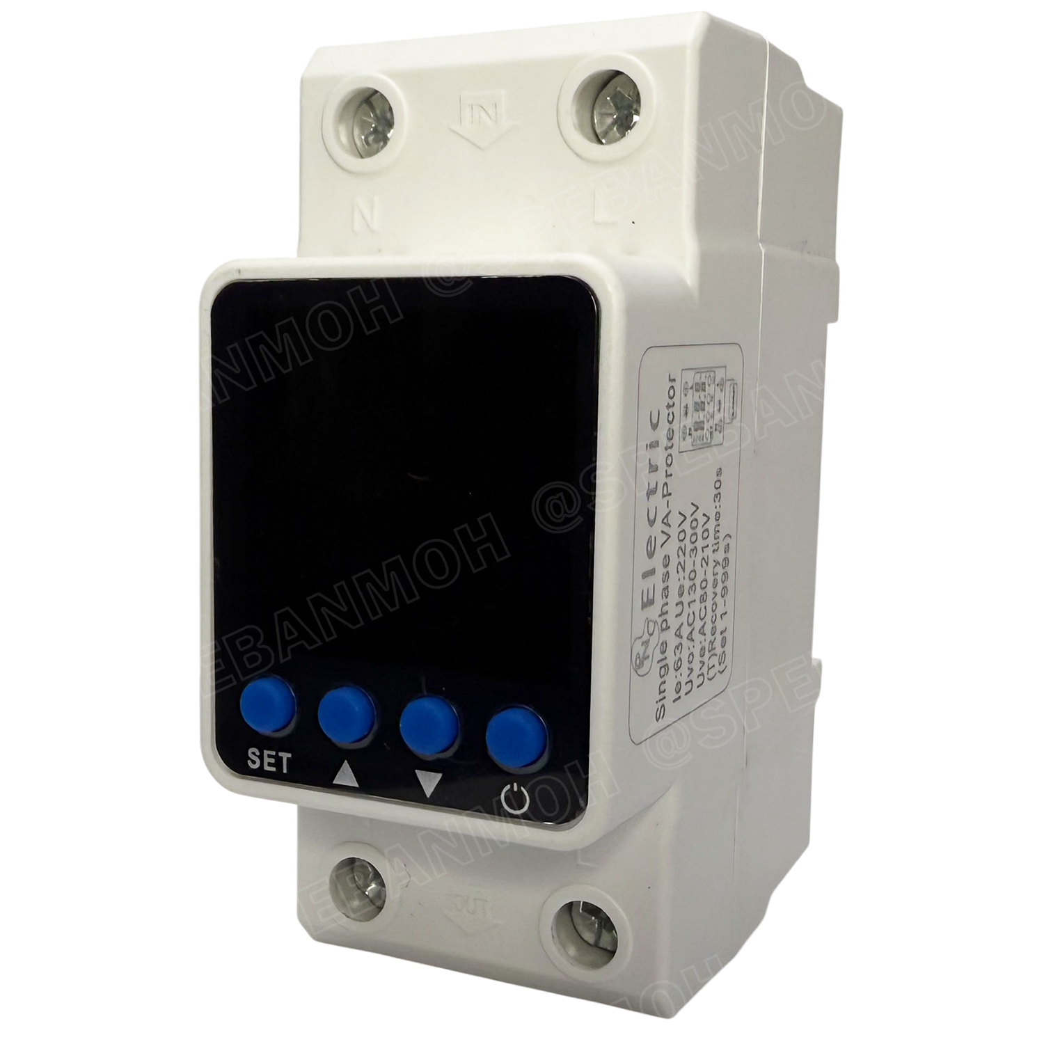 [ 1 ชิ้น ] NP8-VA อุปกรณ์ป้องกันแรงดันตก แรงดันเกิน กระแสเกิน Adjustable Voltage And Current Protectorโอเวอร์โหลด ป้องกันแรงดันเกิน Intelligent Over Under Voltage Protector Over Current Load Protector เฟสโพรเทคชั่น VA Protector