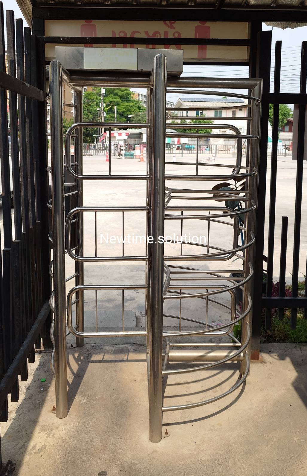ประตูหมุนสแตนเลส ประตูหมุนสแกนบัตรเข้าออก ประตูหมุนผลัก Full Height Turnstile