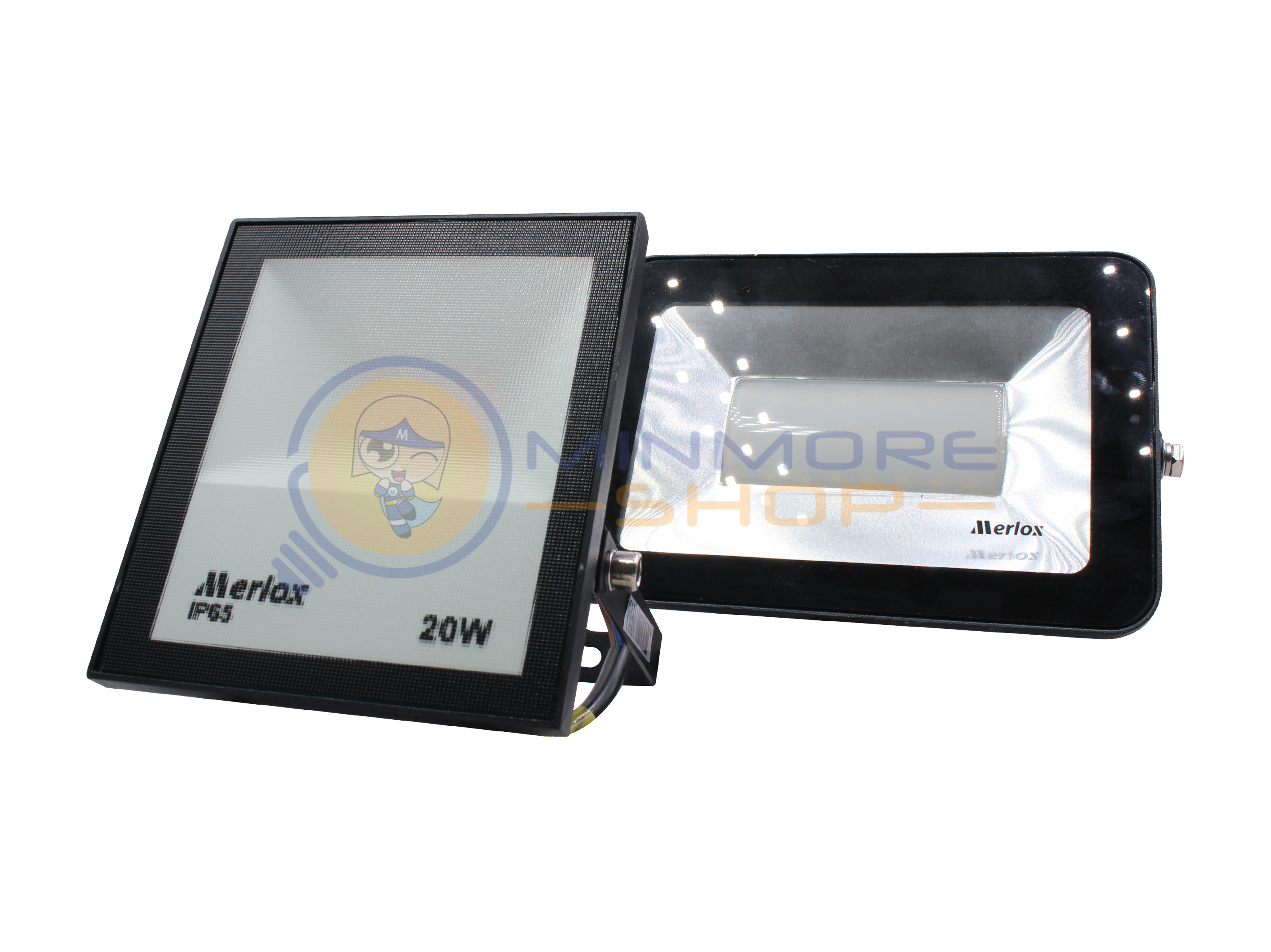 โคมไฟLED ฟลัดไลท์ 20w แสง DAYLIGHT/WARMWHITE ยี่ห้อ Merlox