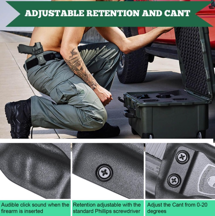 ซอง พกใน Smith & Wesson M&P Shield 9mm EZ Right Handed USA WARRIORLAND Pistol Holster Kydex