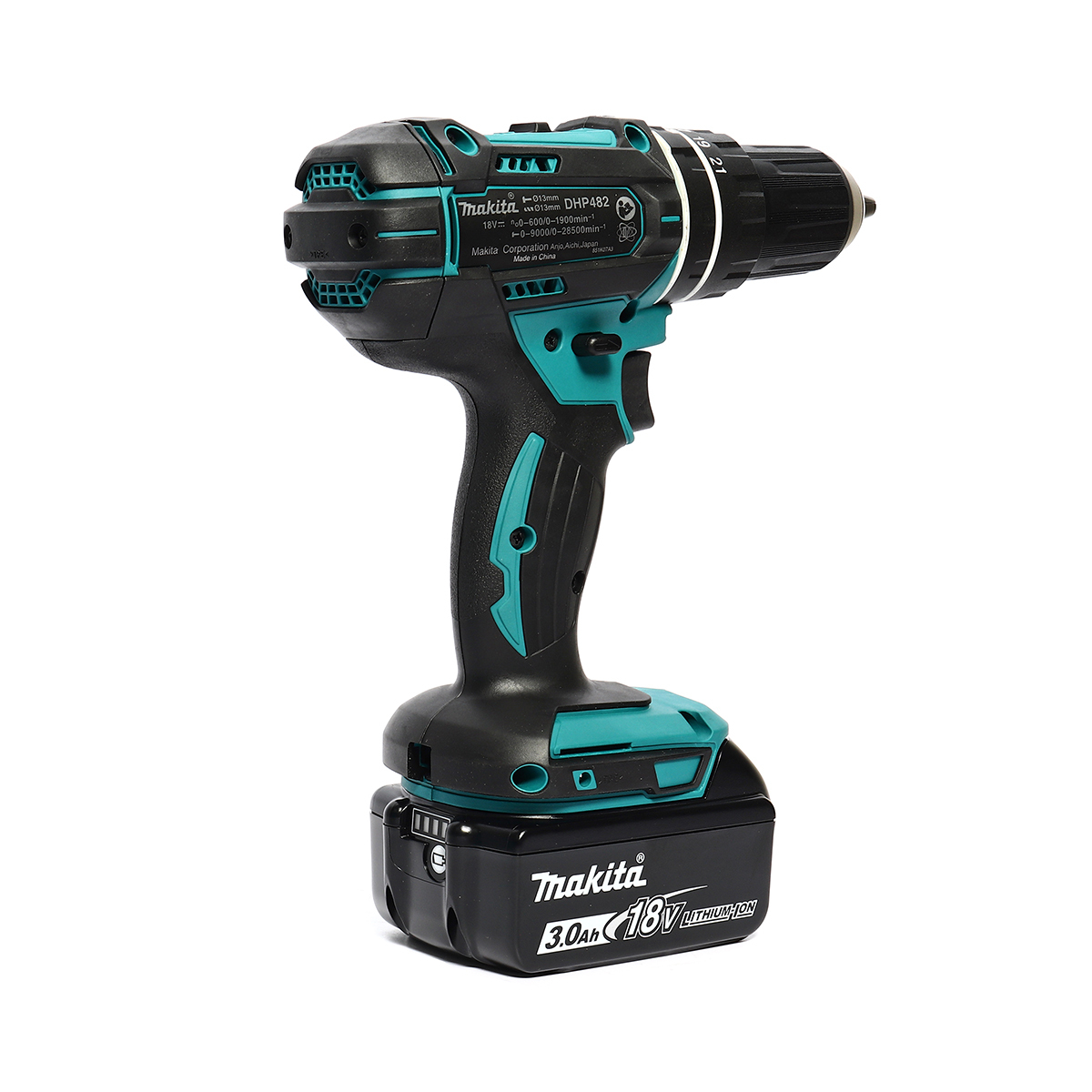 MAKITA สว่านกระแทกไร้สาย 18V. (1/2 นิ้ว) รุ่น DHP482SFX7 แบต 3.0Ah.X2 แรงบิด 54 N.m. พร้อมอุปกรณ์เสริม101ชิ้น