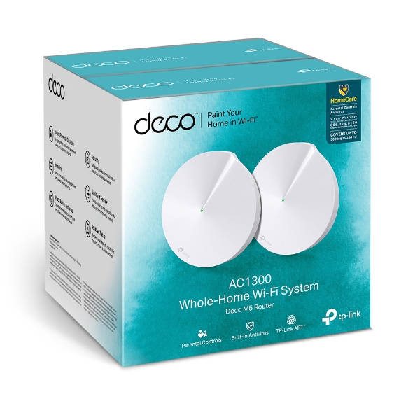 TP-LINK Deco M5 (2Pack) AC1300 Whole-Home Wi-Fi System รับประกันศูนย์ไทย