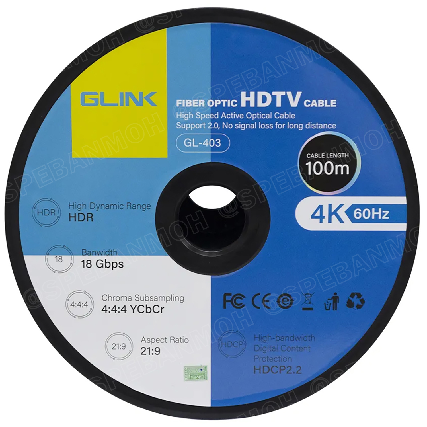 [ 1เส้น ] GL-403-30M สาย HDMI Fiber Optic ความยาว 30m Glink สายต่อสัญญาณ TV รองรับ 4K 60HZ HDMI 2.0 Glink เอชดีเอ็มไอ High Speed Active Optical Cable Support 2.0 สายสัญญาณภาพ และเสียง Banwidth 18Gbps รองรับ 4K HDMI Cable For TV