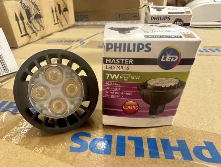 PHILIPS MR16 7w 30k 36D โคมไฟลูกปัดรุ่นหรี่แสงได้ จำนวน1ดวง/ลัง