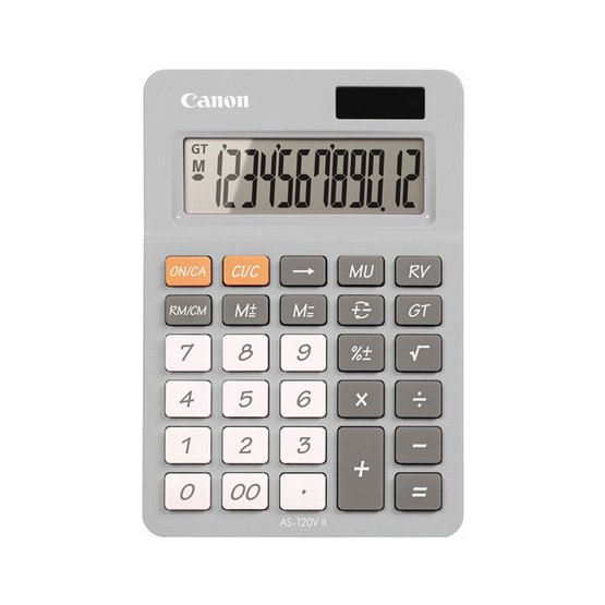 Canon Calculator เครื่องคิดเลขตั้งโต๊ะ 12 หลัก แคนอน รุ่น AS-120V II ประกันศูนย์ไทย