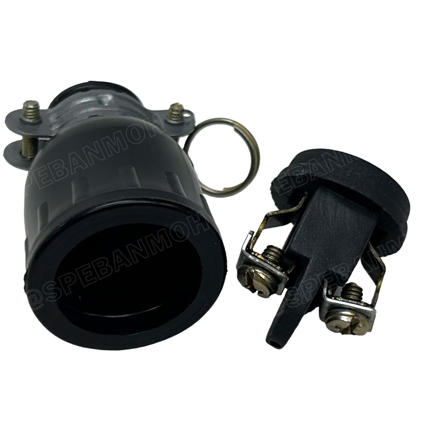 [ 4ชิ้น ] ACP-R002 ปลั๊กยาง ตัวเมีย 2ขาแบน Sokawa AC Power Plug ท้ายห่วง 16A 250V ปลั๊กตัวเมีย 2ขาแบน ต่อสาย AC Plug 2P 16แอมป์ 220โวตต์ Female Ac Plug ปลั๊กยาง 2ขา ปลั๊กเสียบขาแบน Female Plug 2แบน ปลั๊กตัวเมียต่อสาย