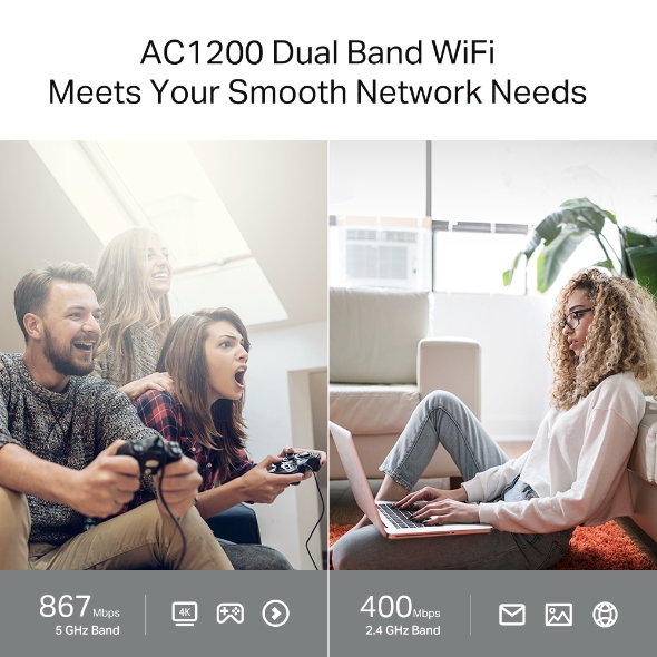 TP-LINK AC1200 Archer C64 Wireless MU-MIMO Wi-Fi Router รับประกันศูนย์ไทย