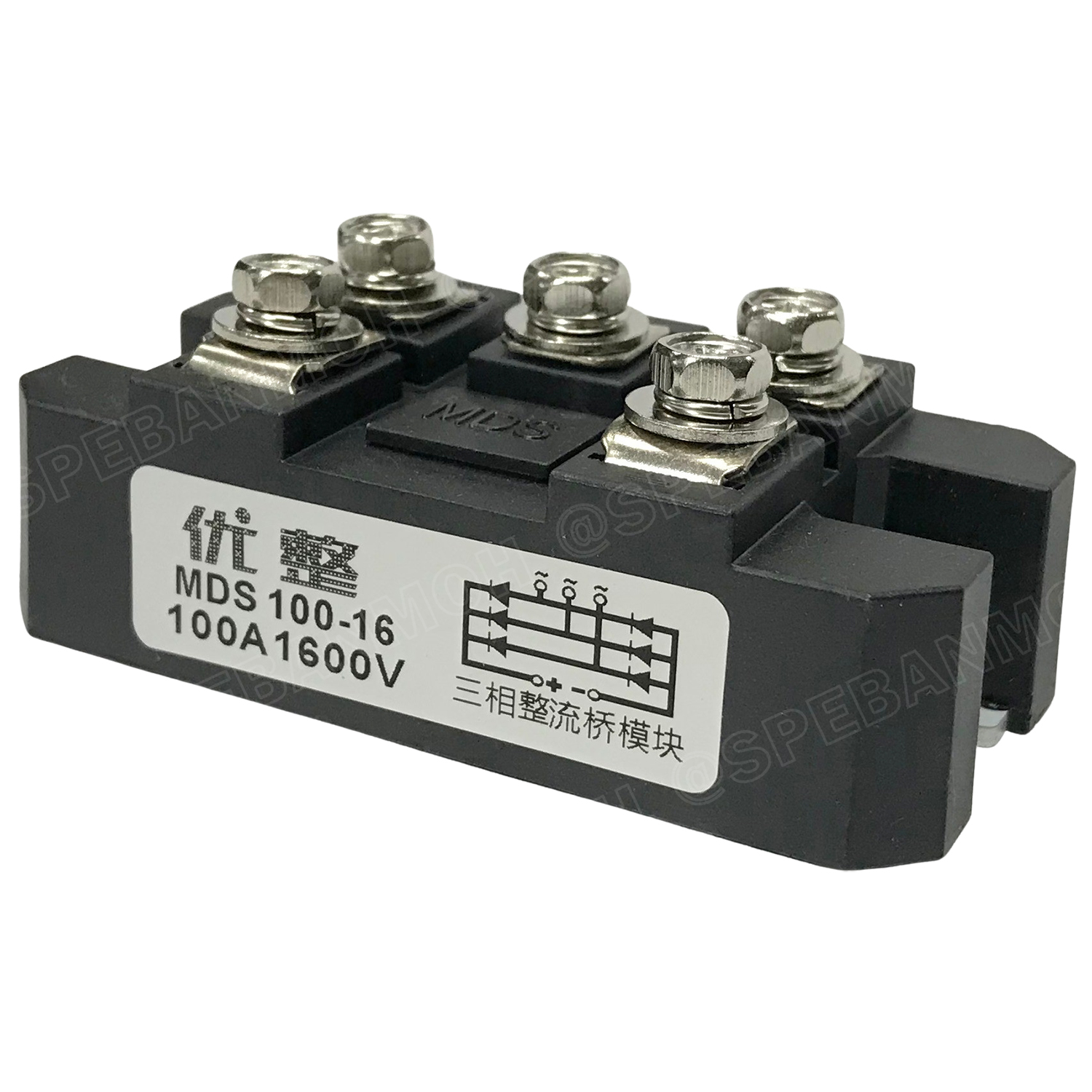 [ 1 ชิ้น ] MDS Three phase full bridge rectifier ไดโอดบริด 3เฟส แปลงไฟ AC TO DC Diode Bridge 1600V POWER Diode อุปกรณ์แปลงไฟจาก AC เป็นไฟ DC MDS 60A 100A 150A 250A 1600V 3เฟส 380V