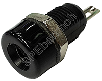 [ 5ชิ้น ] BDP-007 บานานาแจ็ค ติดแท่น (Banana Socket) Ø 4 mm ดำ (Black) บานานาแจ็ค Banana Jack ปลั๊กกล้วยติดแท่น Biding Post Mounting Type ปลั๊กก้วย ตัวเมีย ติดเเท่น Test Lead Socket ไบดิ้งโพส ปลั๊ก แจ็ค ไบดิ้งโพส ขั้วต่อทดลอง ปลั๊กตัวเมีย เดี่ยว แบบ ยึดติ