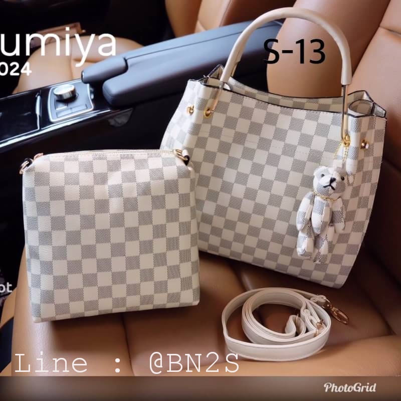 กระเป๋าถือ Shumiya ลายหลุย ชุดเช็ท 2 ใบ มาใหม่
